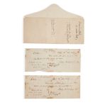 SCOTT, SIR WALTER & JAMES BALLANTYNE & CO. TWO ORDERS FOR PAYMENT FROM JAMES BALLANTYNE & CO., 1817
