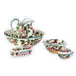 A WEMYSS WARE PART WASH SET ‘CHERRIES’ PATTERN, CIRCA 1900