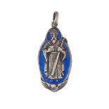 IONA - AN UNUSUAL ST COLUMBA ENAMEL PENDANT ALEXANDER RITCHIE