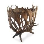 A SCOTTISH ANTLER MAGAZINE RACK CIRCA 1900