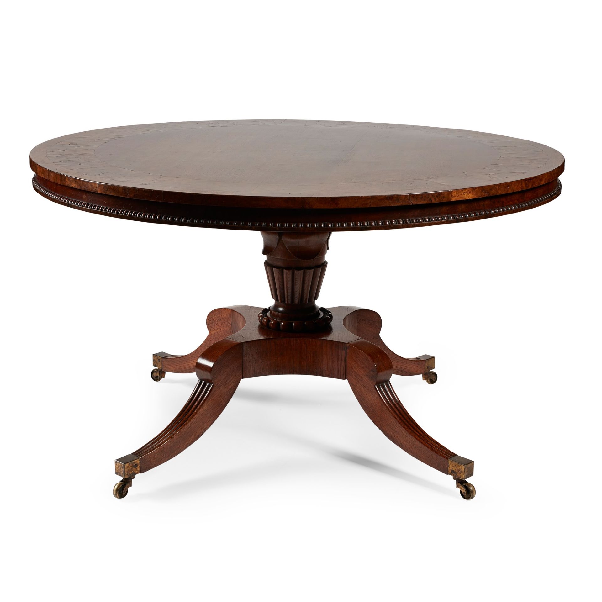 A SCOTTISH REGENCY OAK CENTRE TABLE, ATTRIBUTED TO WILLIAM TROTTER, EDINBURGH EARLY 19TH CENTURY