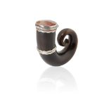 A MINIATURE CURLY SNUFF MULL UNMARKED