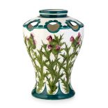 A WEMYSS WARE KENMORE VASE 'THISTLES' PATTERN, CIRCA 1900