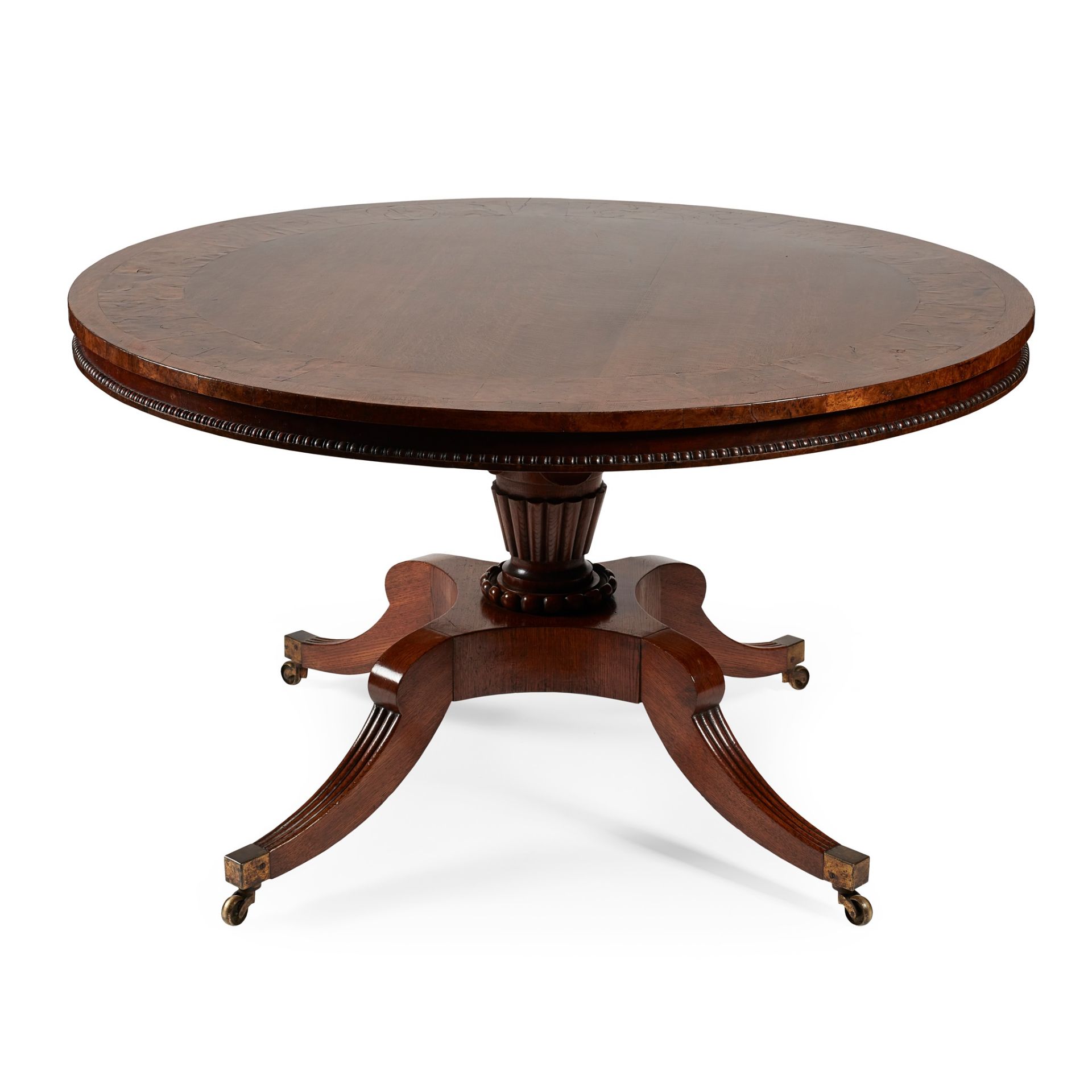 A SCOTTISH REGENCY OAK CENTRE TABLE, ATTRIBUTED TO WILLIAM TROTTER, EDINBURGH EARLY 19TH CENTURY - Bild 2 aus 2