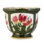 A WEMYSS WARE STANLEY FLOWER POT 'TULIPS' PATTERN, CIRCA 1900