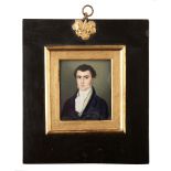 Y SCOTTISH SCHOOL PORTRAIT MINIATURE OF A YOUNG GENTLEMAN, CIRCA 1820