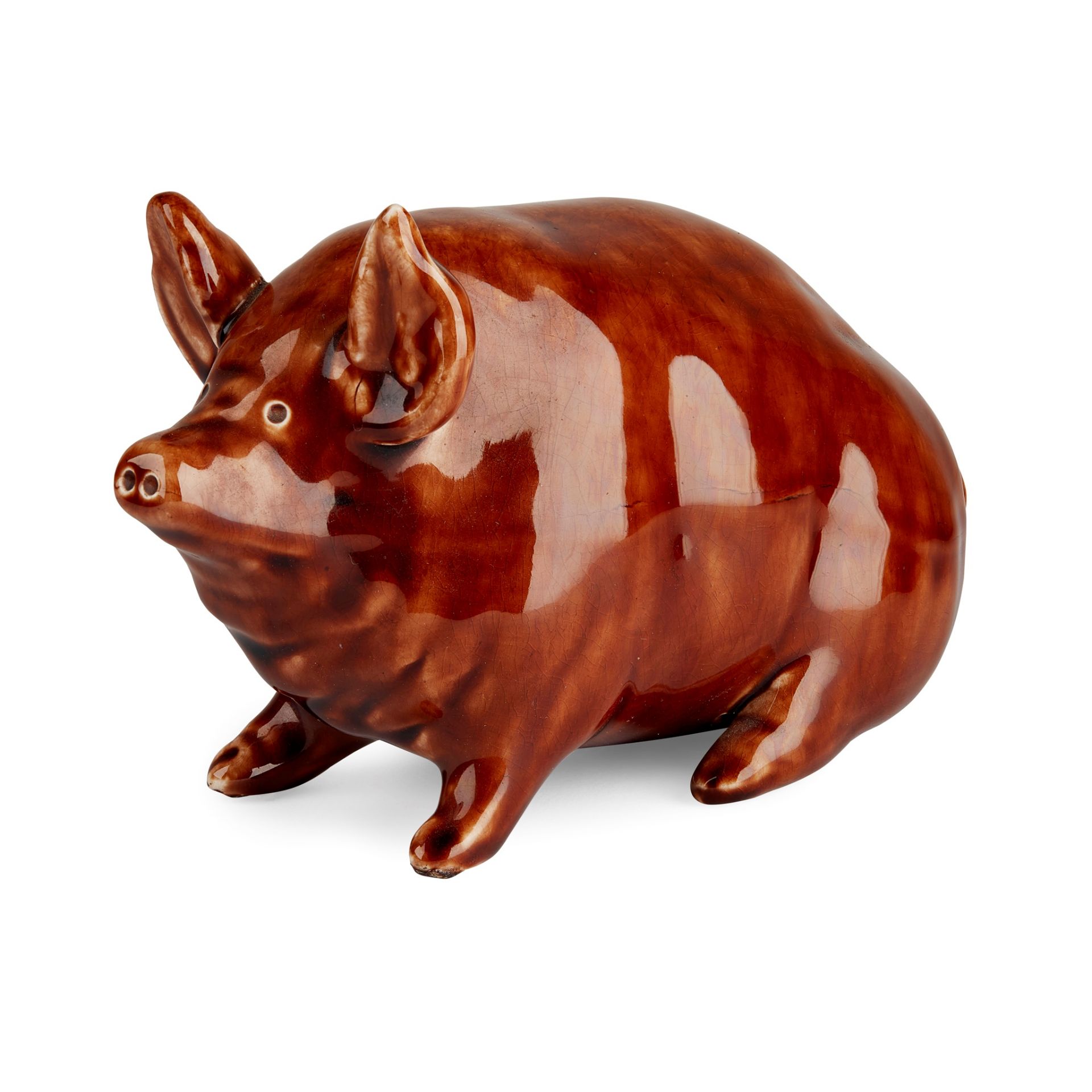 A SMALL WEMYSS WARE PIG CIRCA 1900