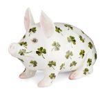 A LARGE WEMYSS WARE PIG 'SHAMROCKS' PATTERN, POST 1930