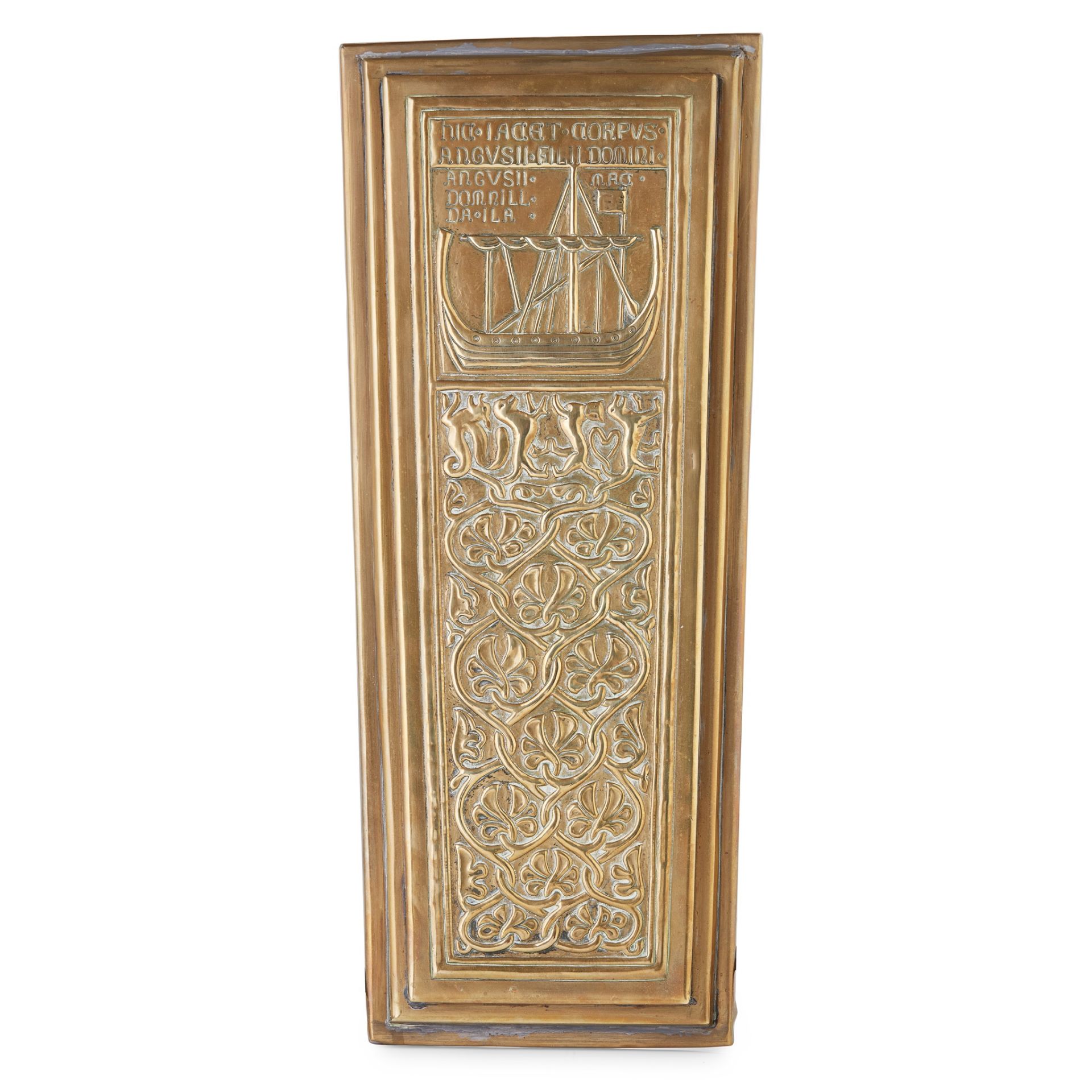 IONA- A SCARCE BRASS WALL PLAQUE ALEXANDER RITCHIE