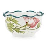 A WEMYSS WARE FRILLED BOWL 'POPPIES' PATTERN, CIRCA 1900