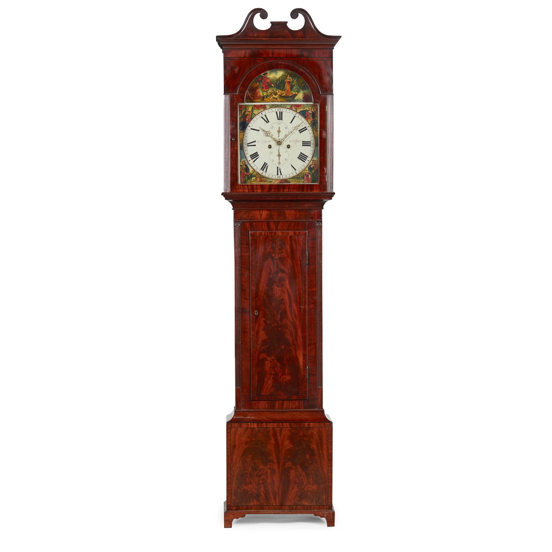 A MAHOGANY AND EBONY STRUNG LONGCASE CLOCK BY A. MITCHELL & SON, GLASGOW 19TH CENTURY