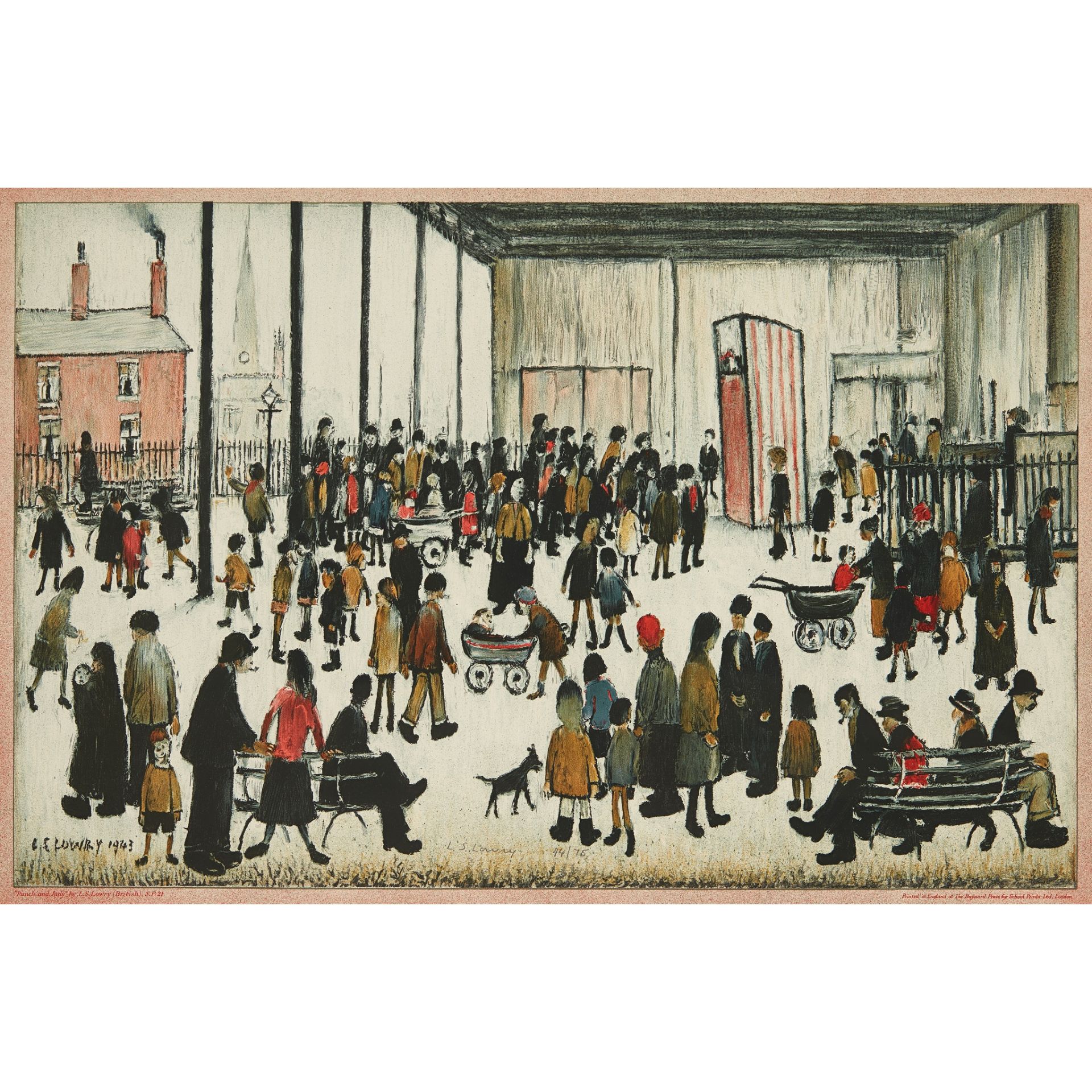 § LAURENCE STEPHEN LOWRY R.A. (BRITISH 1887-1976) PUNCH AND JUDY