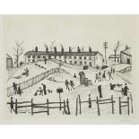 § LAURENCE STEPHEN LOWRY R.A. (BRITISH 1887-1976) WINTER IN BROUGHTON - 1969