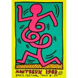 KEITH HARING (AMERICAN 1958-1990) MONTREUX JAZZ POSTER (YELLOW) - 1983