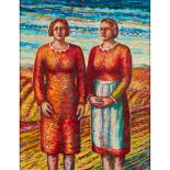 § NEIL MACPHERSON R.S.A., R.G.I. (SCOTTISH B.1954) THE SISTERS IN A FARAWAY PLACE - 1989