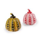 YAYOI KUSAMA (JAPANESE B.1929) PUMPKINS (YELLOW/BLACK AND RED/WHITE)