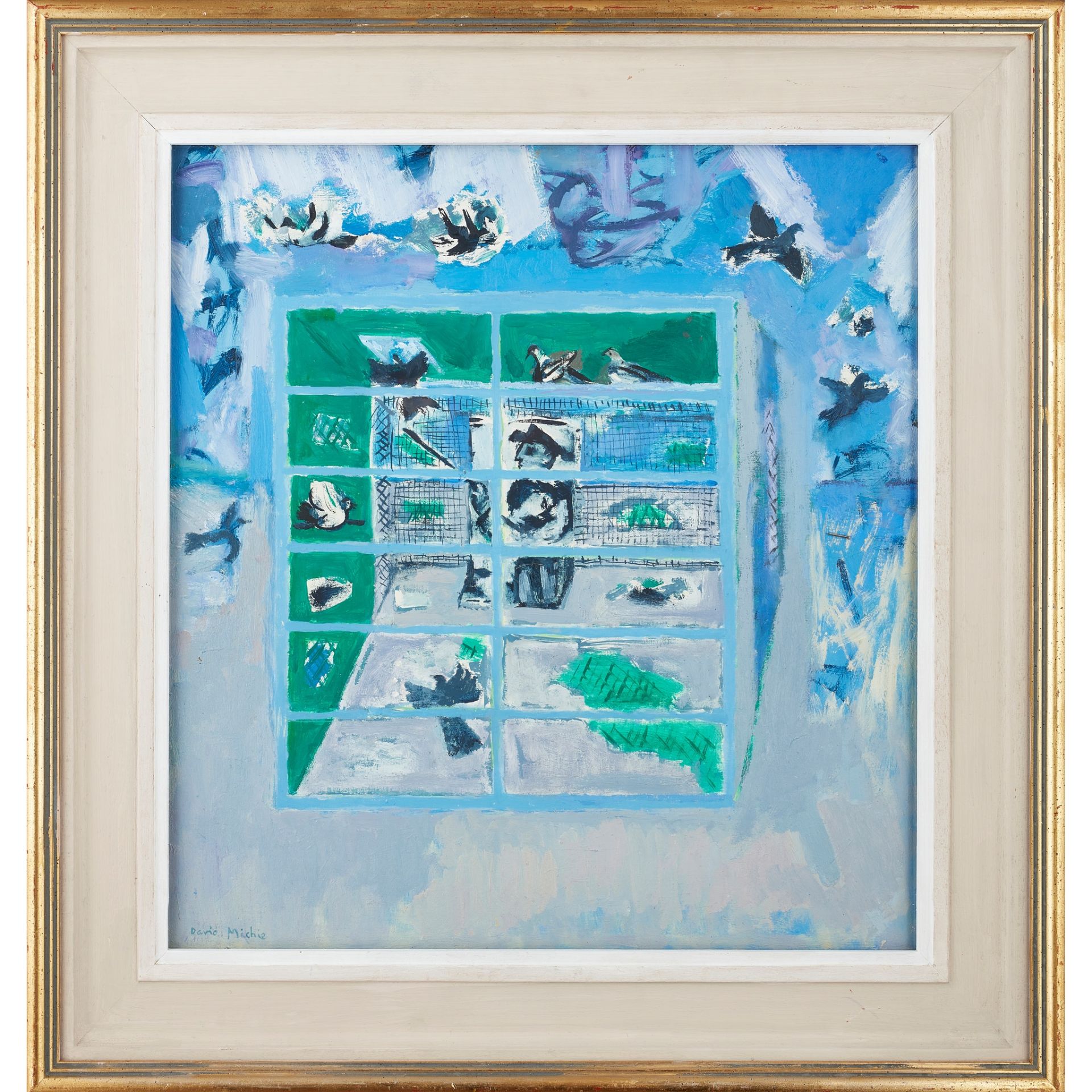 § DAVID MICHIE O.B.E., R.S.A., P.S.S.A., F.R.S.A., R.G.I. (SCOTTISH 1928-2015) SETTING THE PIGEONS - Bild 2 aus 3