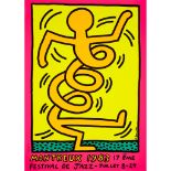 KEITH HARING (AMERICAN 1958-1990) MONTREUX JAZZ POSTER (PINK) - 1983