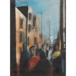 § STEPHEN MANGAN (SCOTTISH B.1964) BUSY STREET SCENE - 1990