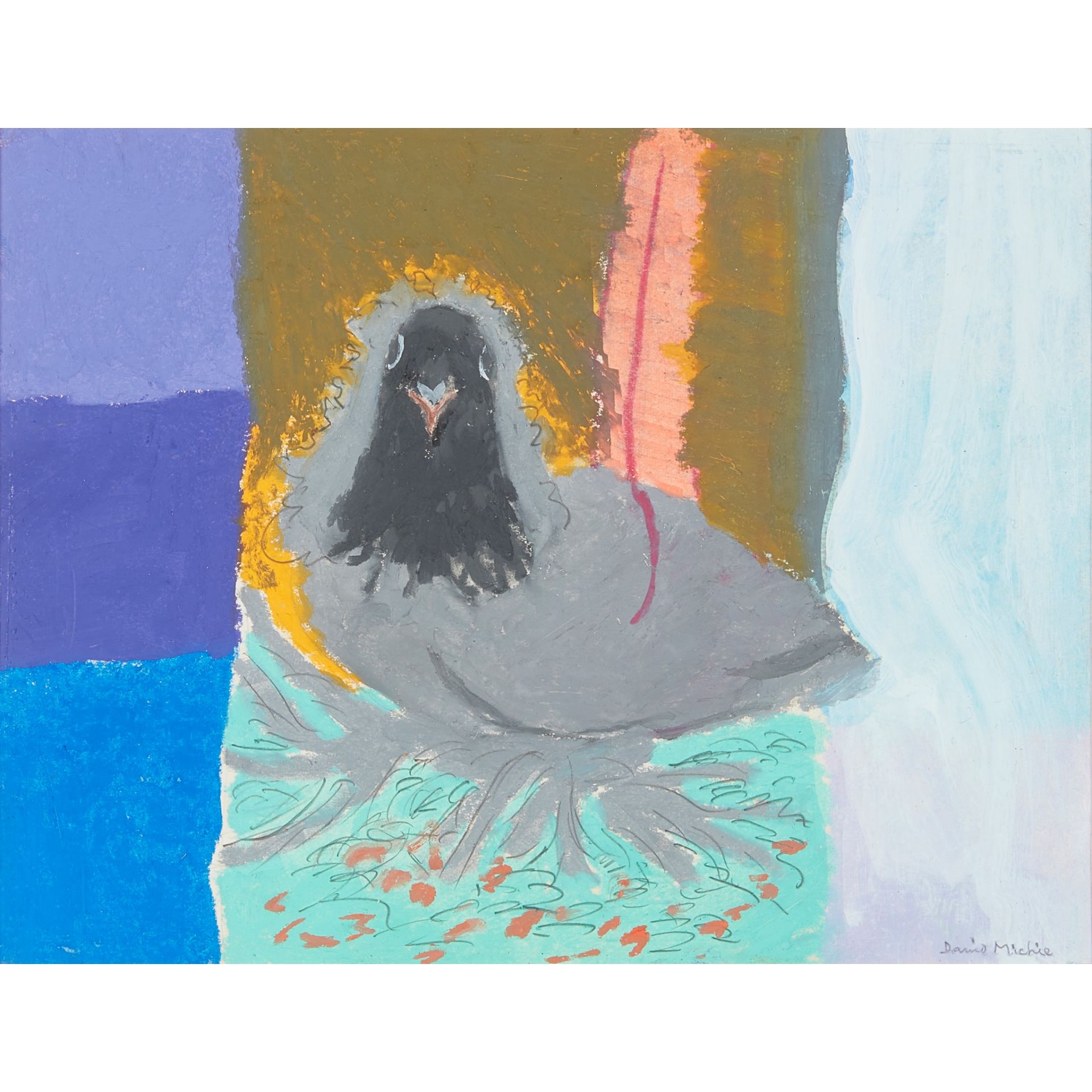 § DAVID MICHIE O.B.E., R.S.A., P.S.S.A., F.R.S.A., R.G.I. (SCOTTISH 1928-2015) SEATED PIGEON