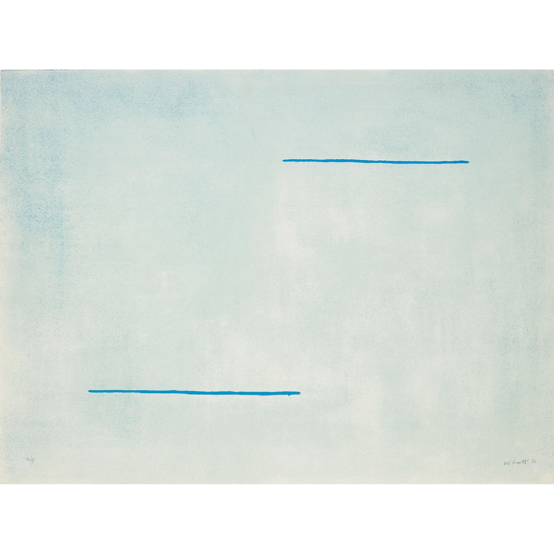 § WILLIAM SCOTT C.B.E., R.A. (BRITISH 1913-1989) BLUE FIELD, FROM THE PORTFOLIO 'A POEM FOR