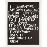 § DAVID SHRIGLEY O.B.E. (BRITISH B.1968) LANGUAGE - 2014