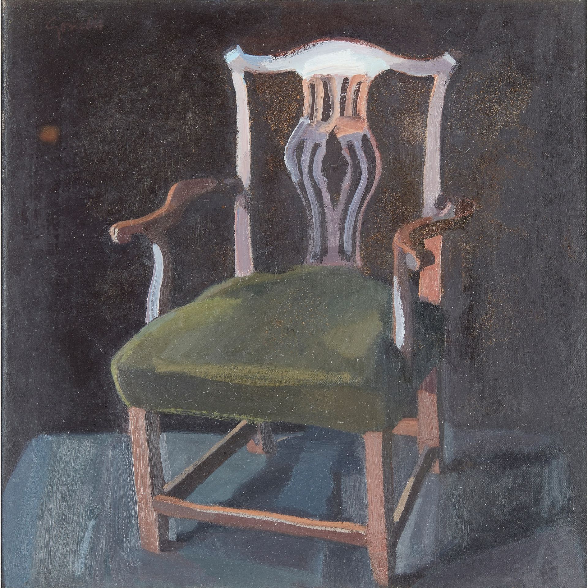 § ALEXANDER GOUDIE (SCOTTISH 1933-2004) SITTER'S CHAIR