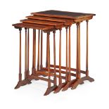 SET OF EDWARDIAN MAHOGANY QUARTETTO TABLES EARLY 20TH CENTURY