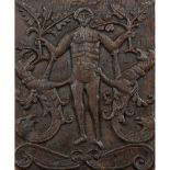 ANGLO-FLEMISH CARVED OAK PANEL 16TH/ EARLY 17TH CENTURY