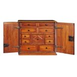 CONTINENTAL BAROQUE WALNUT AND FRUITWOOD TABLE CABINET LATE 17TH CENTURY/ EARLY 18TH CENTURY