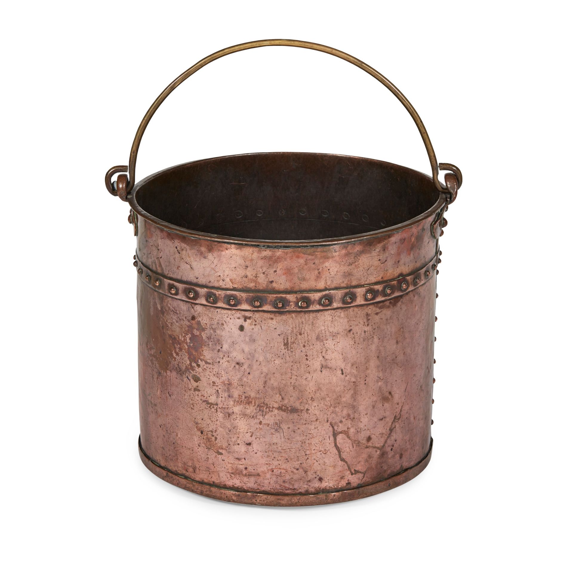 DUTCH COPPER AND BRASS MILK PAIL EARLY 19TH CENTURY