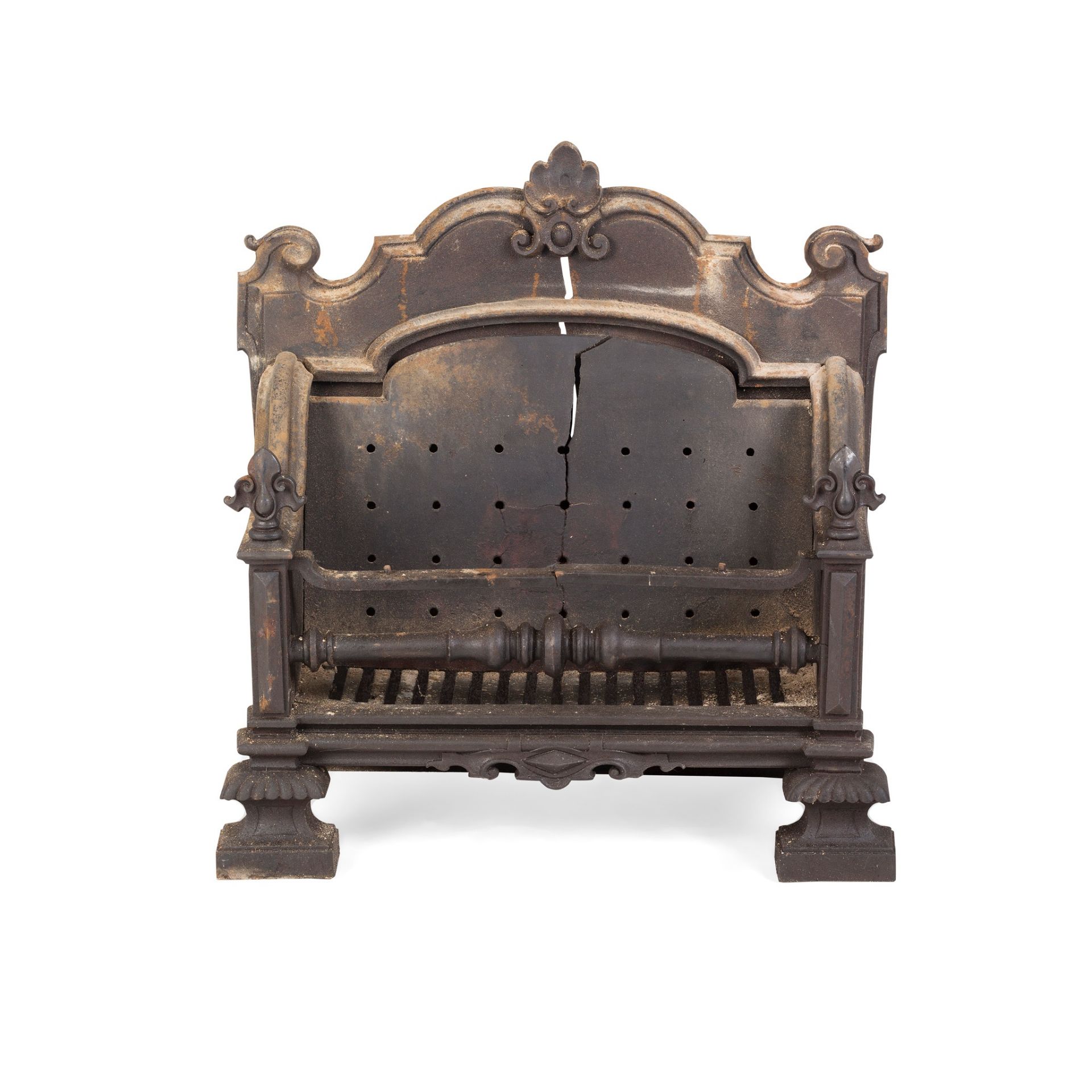 LATE REGENCY CAST IRON FIRE GRATE EARLY 19TH CENTURY