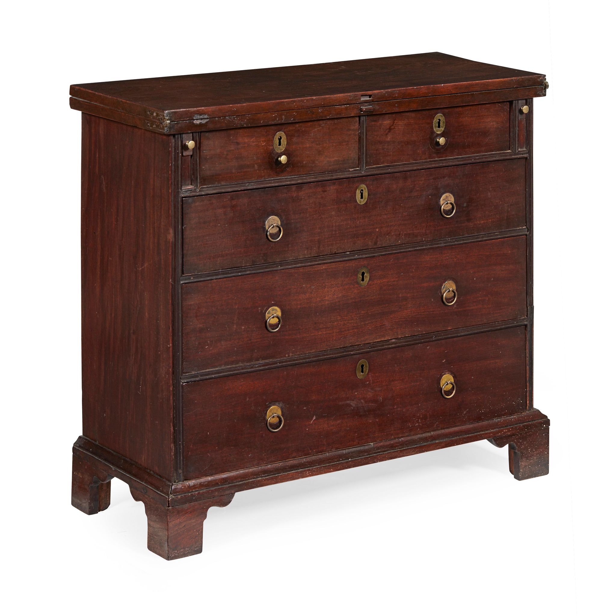 GEORGE II MAHOGANY BACHELOR'S CHEST MID 18TH CENTURY