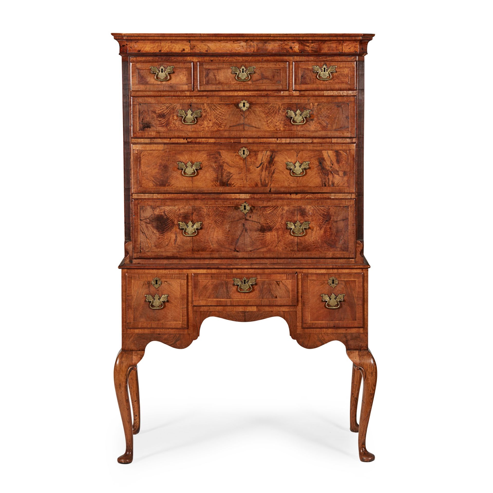 GEORGE II WALNUT CHEST-ON-STAND EARLY 18TH CENTURY