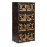 CHINESE COROMANDEL LACQUER STACKING CABINET LATE 19TH CENTURY
