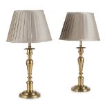 PAIR OF FRENCH BRASS LAMPS 19TH CENTURY