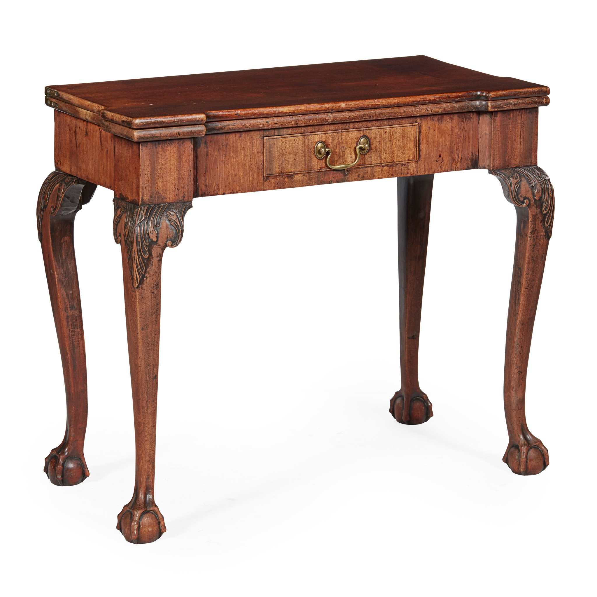 GEORGE II MAHOGANY TEA TABLE MID 18TH CENTURY