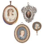 GROUP OF PORTRAIT MINIATURES 18TH CENTURY