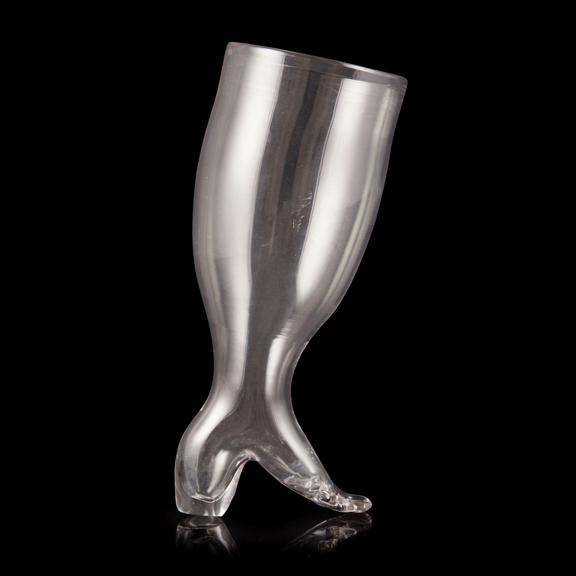 COLLECTION OF CLEAR GLASS BOOT-FORM STIRRUP CUPS LATE 18TH/ 19TH CENTURY - Bild 8 aus 9