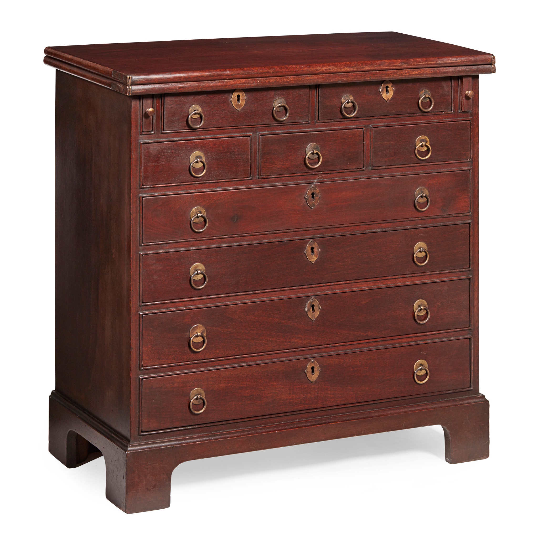 GEORGE III MAHOGANY BACHELOR'S CHEST OF DRAWERS 18TH CENTURY