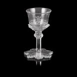 FINE PERRIN GEDDES PRINCE OF WALES SERVICE LIQUEUR GLASS CIRCA 1806 - 1810