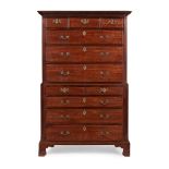 GEORGE III MAHOGANY CHEST-ON-CHEST 18TH CENTURY