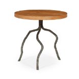 CONTEMPORARY OAK AND BRONZE TABLE, BY JULIEN CHICHESTER MODERN