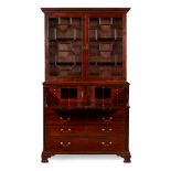 EARLY GEORGE III MAHOGANY SECRETAIRE BOOKCASE 18TH CENTURY