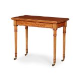 HOLLAND & SONS SATINWOOD PARCEL GILT GAMES TABLE 19TH CENTURY