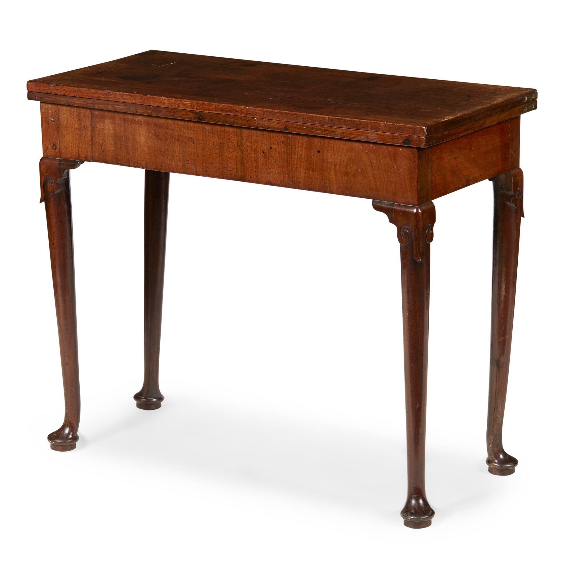 GEORGE I MAHOGANY CARD TABLE EARLY 18TH CENTURY