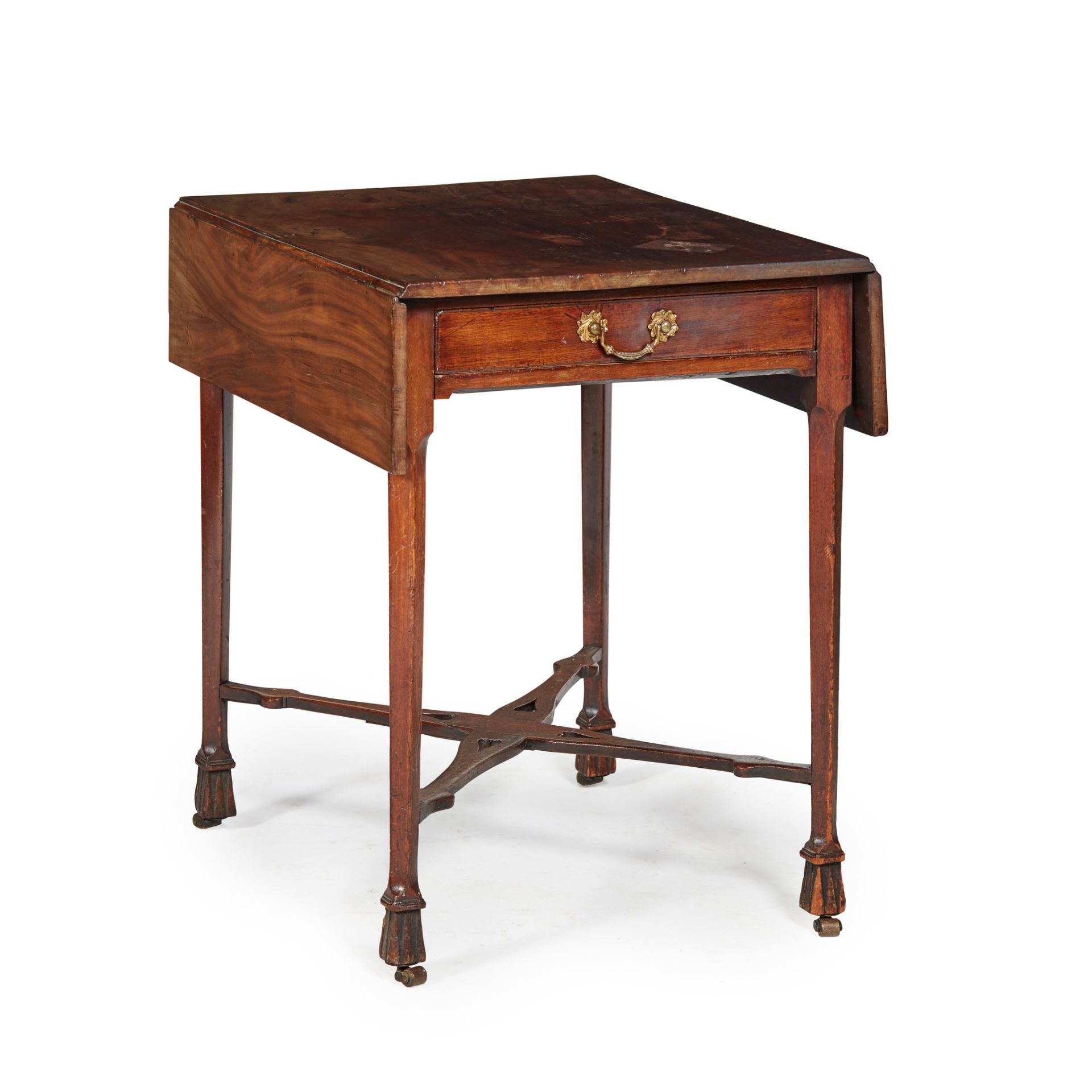 GEORGE III MAHOGANY DROP-LEAF TEA TABLE MID 18TH CENTURY