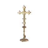 BRASS ALTAR CROSS, ATTRIBUTED TO JOHN HARDMAN & CO. BIRMINGHAM CIRCA 1885