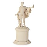 Y FRENCH CARVED IVORY FIGURE OF THE APOLLO BELVEDERE LATE 19TH CENTURY