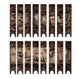 CHINESE COROMANDEL LACQUER EIGHT-FOLD SCREEN EARLY 18TH CENTURY